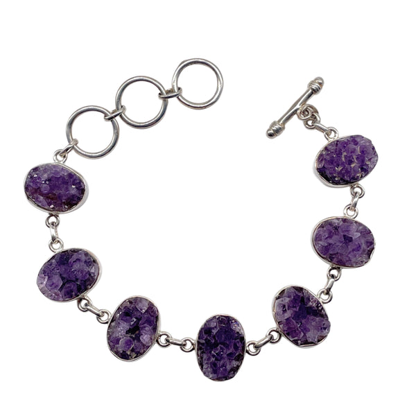 Amethyst Druzy Bracelet