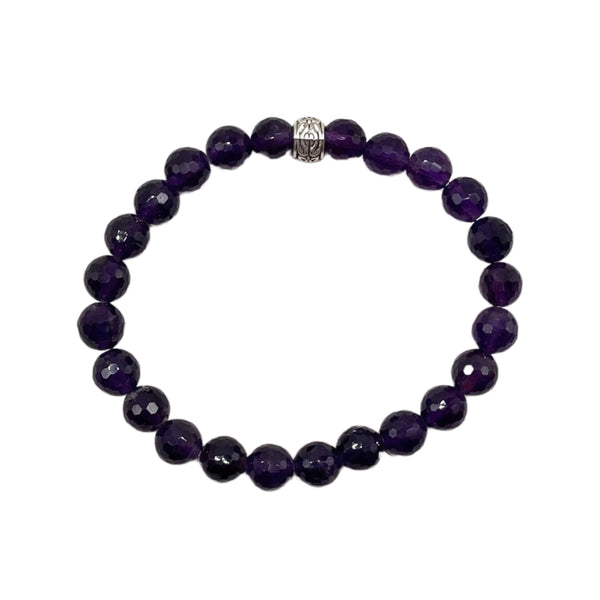 Amethyst beaded bracelet