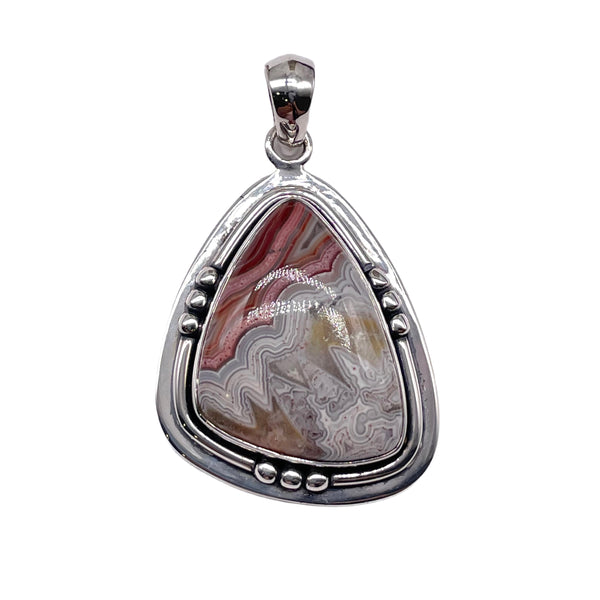 Crazy lace agate pendant