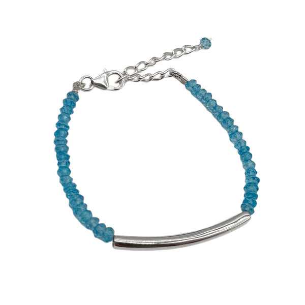 Blue Topaz Beaded Bracelet