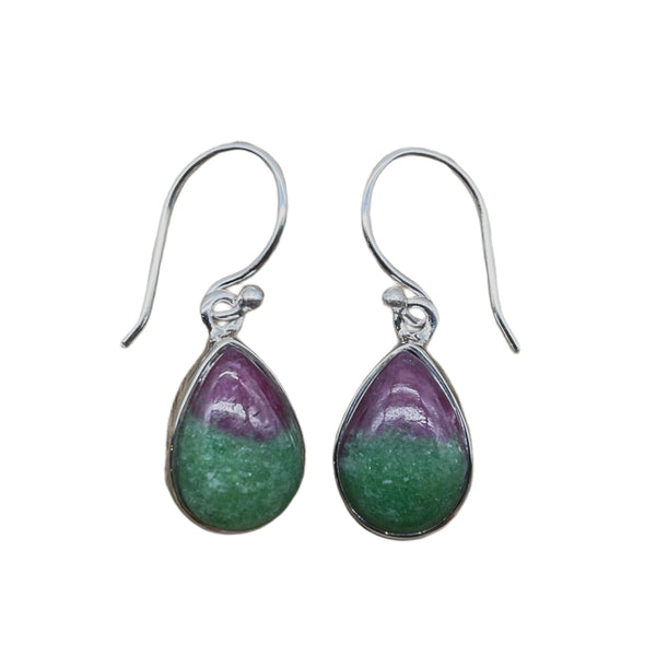 Ruby Zoisite Dangle Earrings