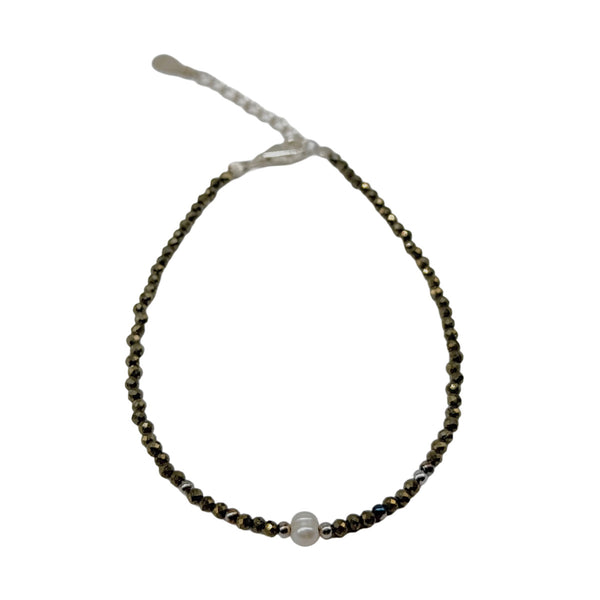 Pyrite Beaded Bracelet