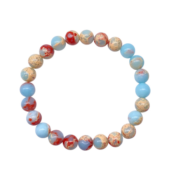 Imperial Taper 8mm stretchable beaded Bracelet