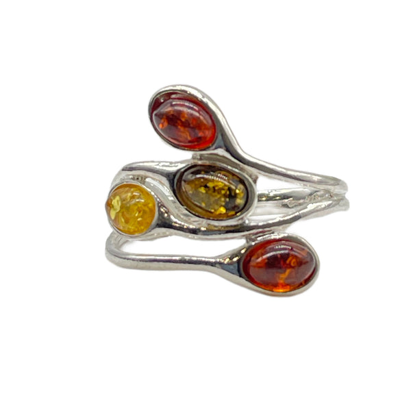 Multi Stone Amber Ring