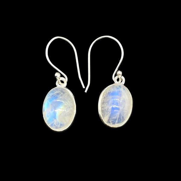 Rainbow Moonstone Dangle Earrings