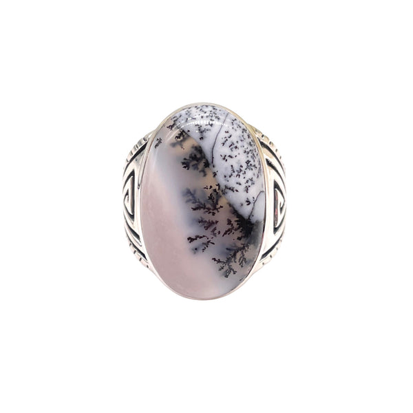 Men's Dendritic Opal Ring