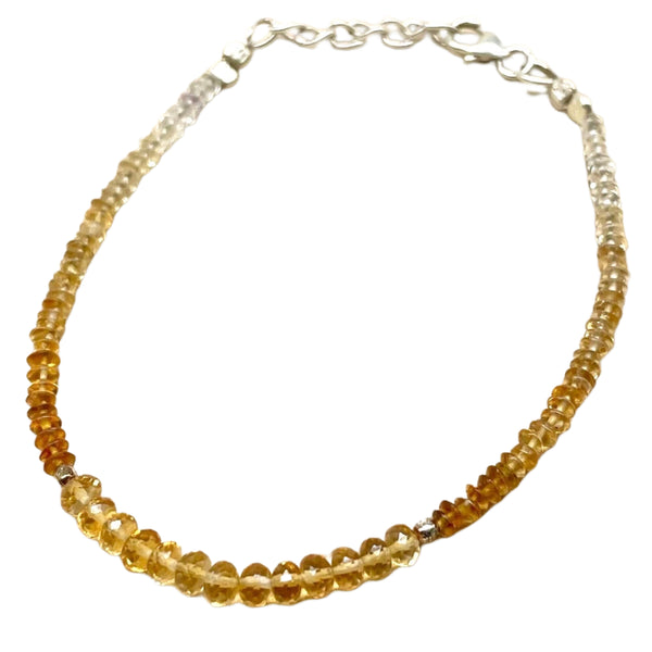 Citrine beaded bracelet