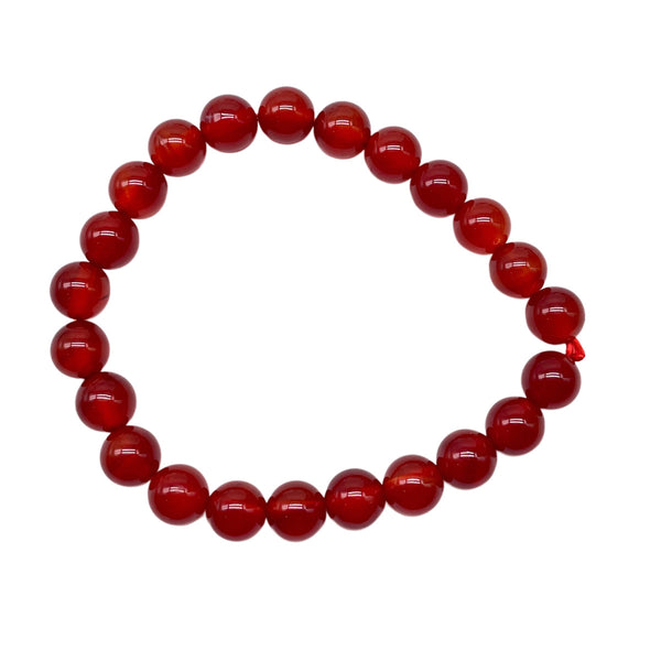 Carnelian 8mm stretchable beaded Bracelet