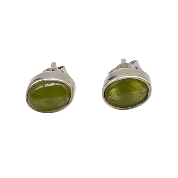 Peridot Studs - Oval