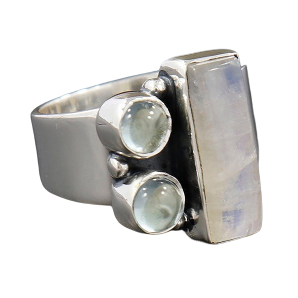 RAINBOW MOONSTONE RING