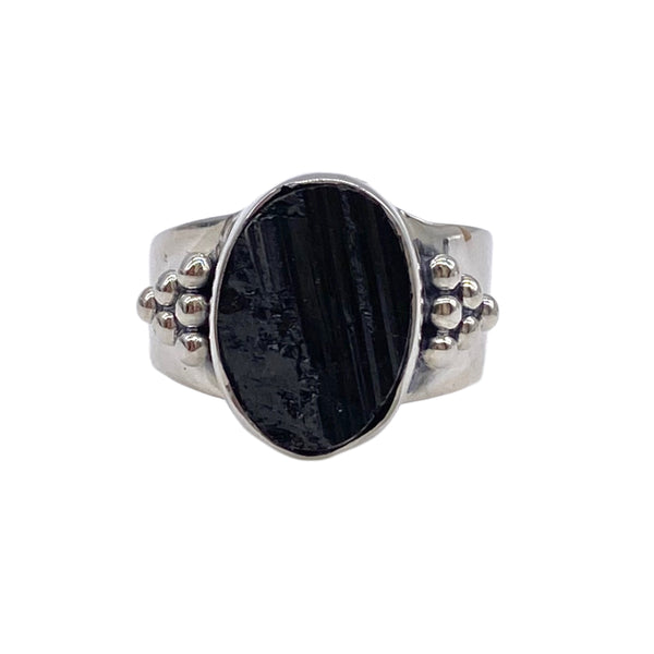 BLACK TOURMALINE RING