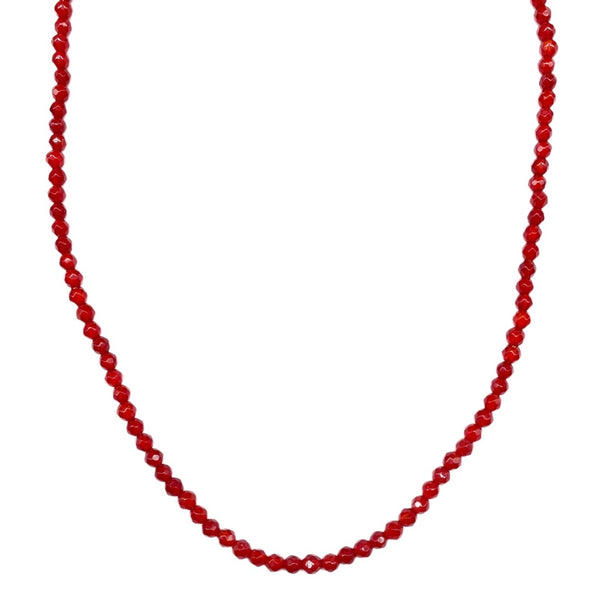 Carnelian Faceted Beaded chain