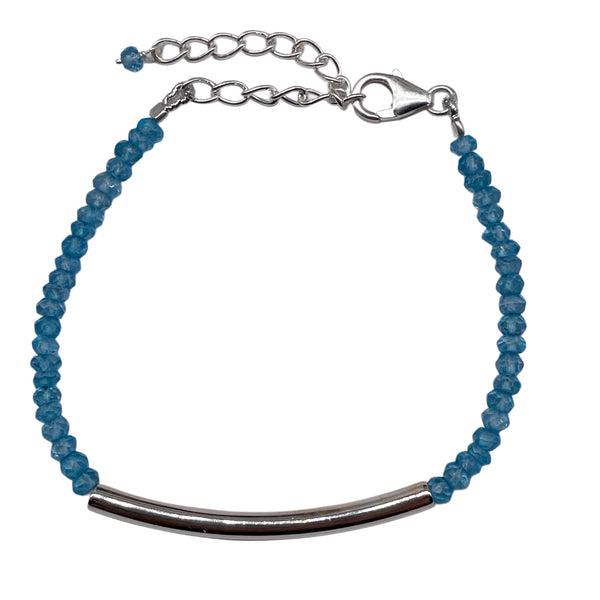 Blue Topaz Beaded Bracelet