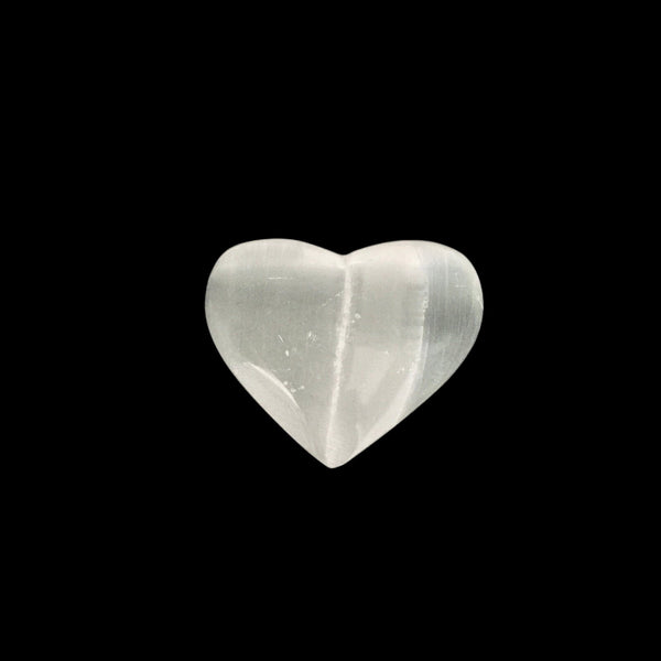 Selenite Heart 3” crystal