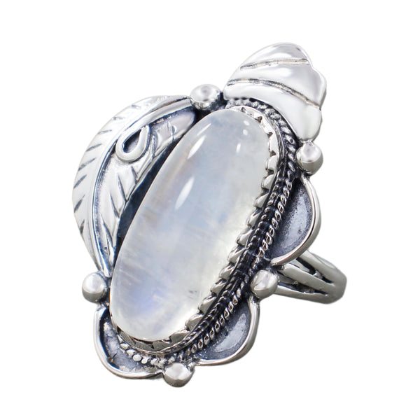 Rainbow Moonstone Ring