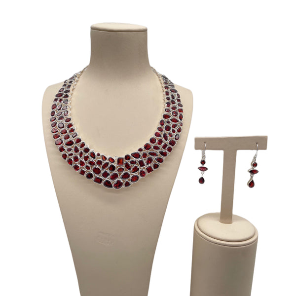 Garnet Necklace Set