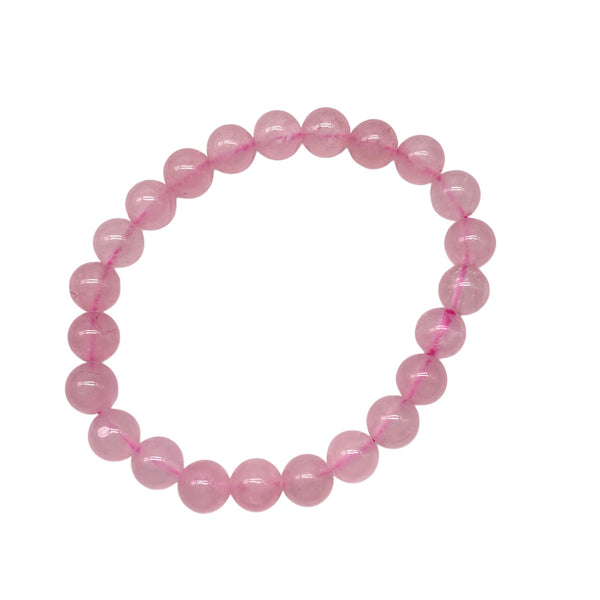 Rose Quartz 8mm stretchable beaded Bracelet