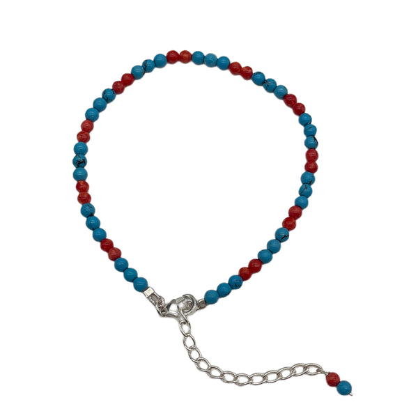 Arizona Turquoise Beaded Bracelet/Anklet