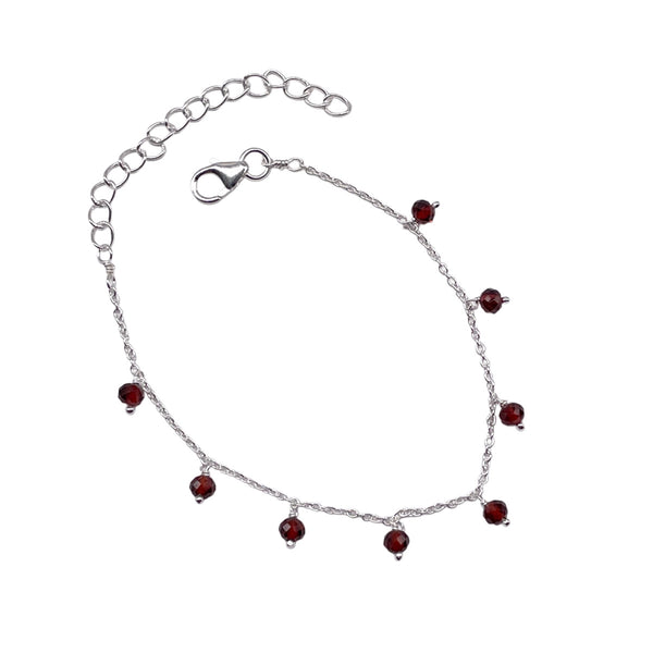 Garnet Beaded Bracelet