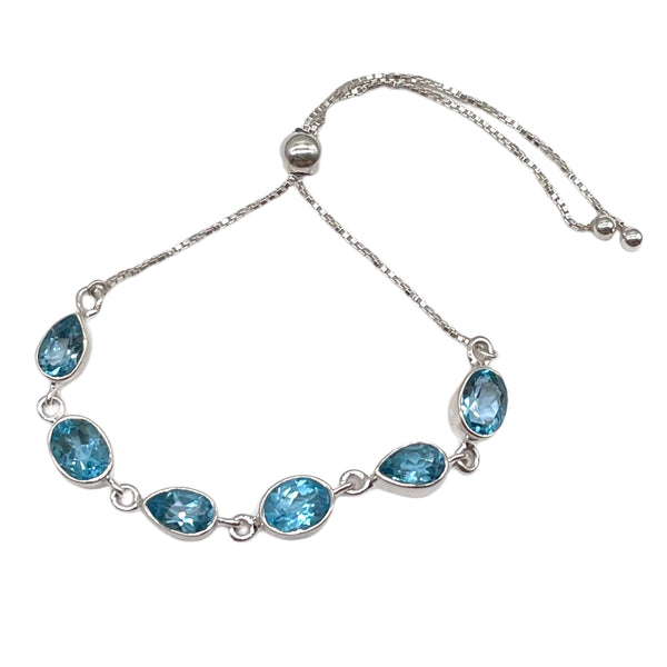 Blue Topaz Bolo Bracelet