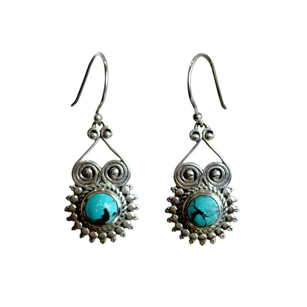 Tibetan Turquoise Earrings