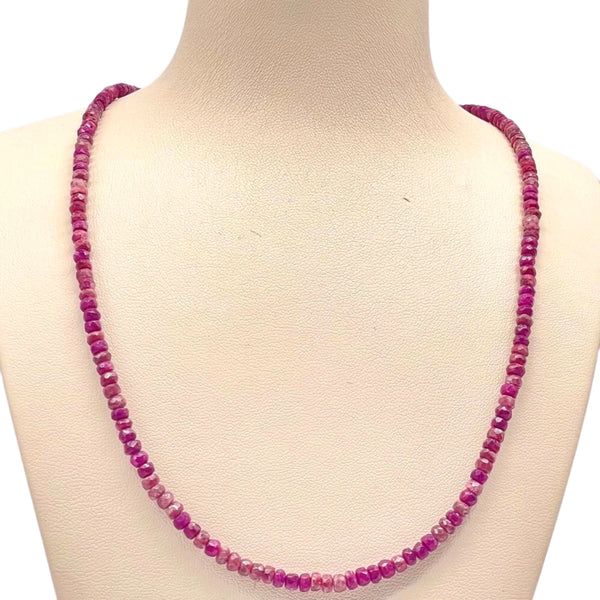 Ruby beaded necklace