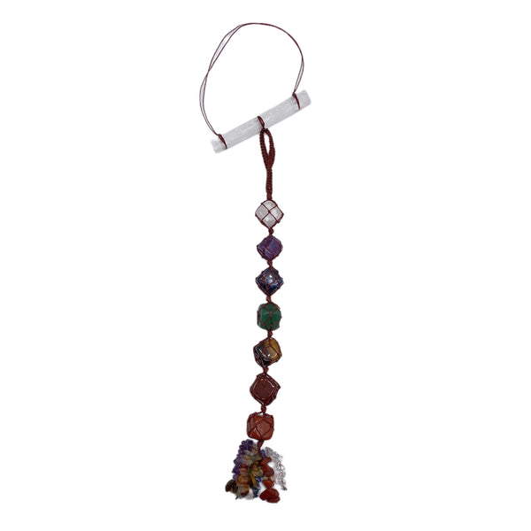 Selenite/chakra Hangings Mineral-12”