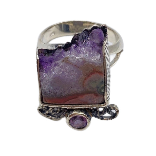 AMETHYST SLICE RING