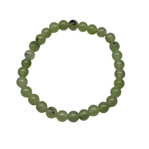 Prehnite Stretchable Beaded 6mm Bracelet