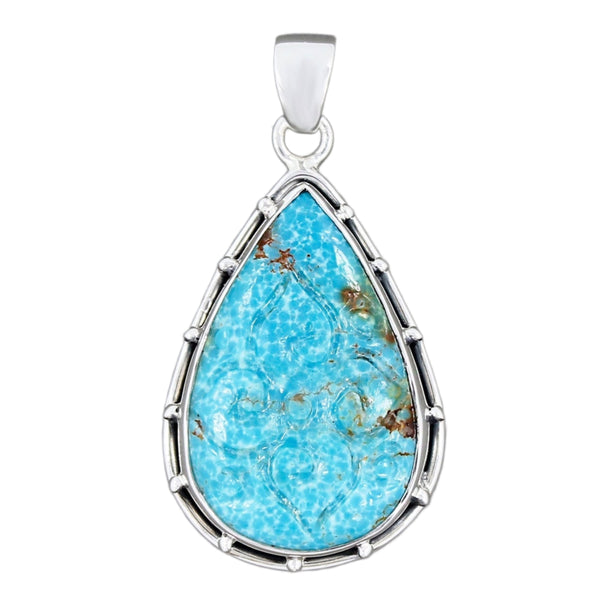 CARVING TURQUOISE PENDANT