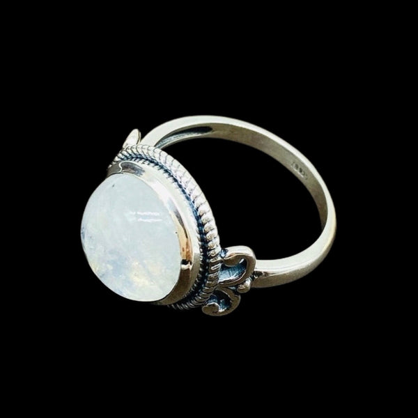 Rainbow Moonstone Ring