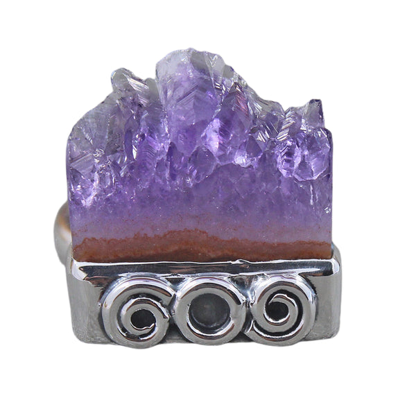 AMETHYST SLICE RING