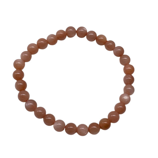 Sunstone Golden Stretchable Bead Bracelet 6mm