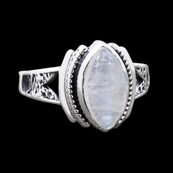 Rainbow Moonstone Ring