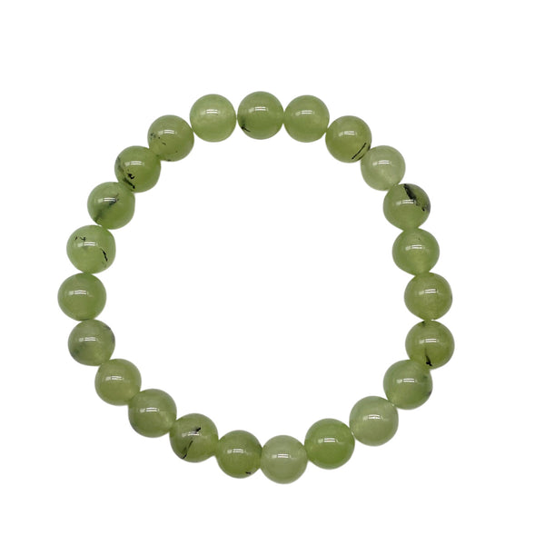 Prehnite 8mm stretchable beaded Bracelet