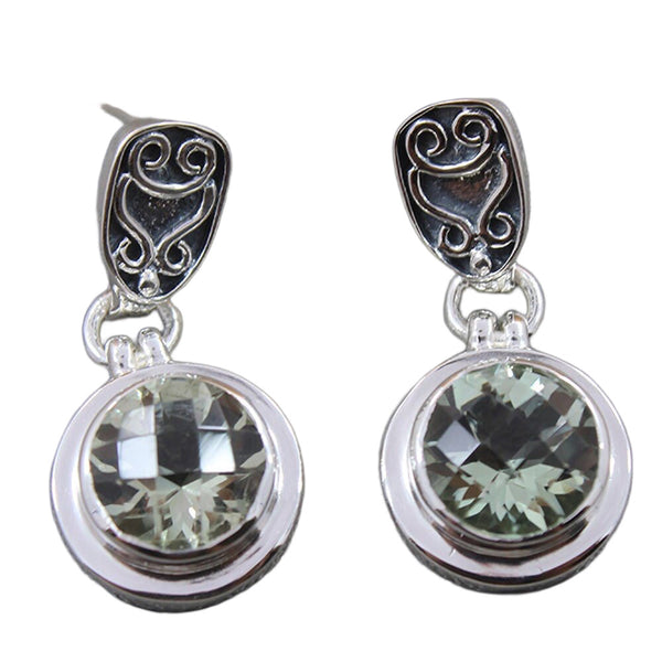 Green Amethyst Earrings