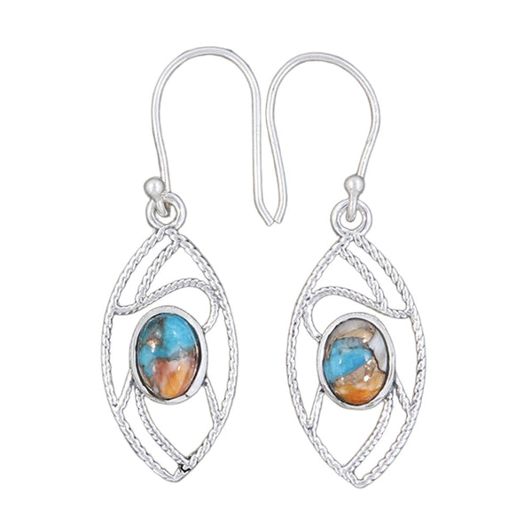 Turquoise Spiny Oyster Earrings