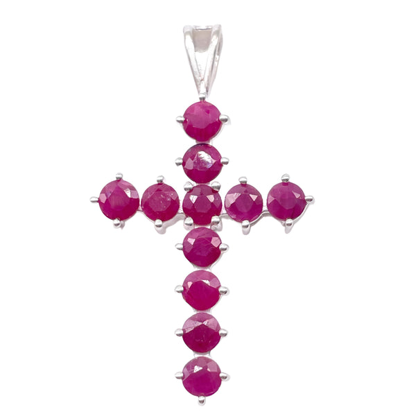 Ruby Cross Pendant