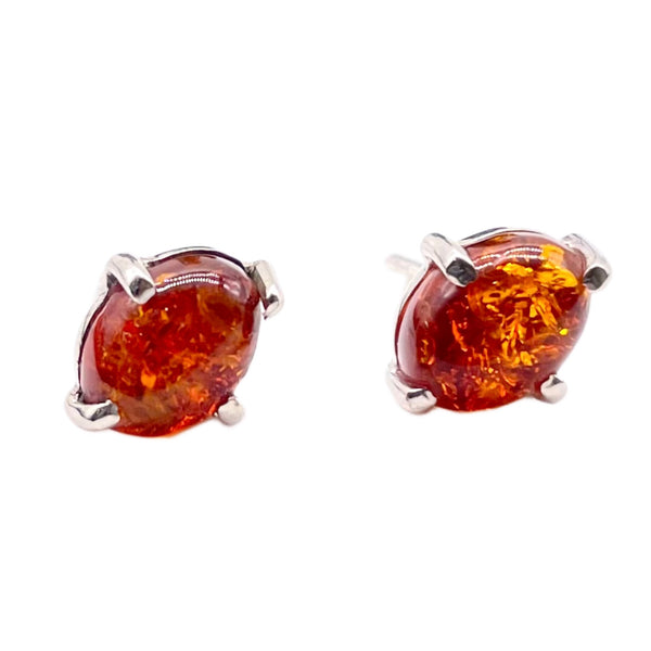 Amber Studs