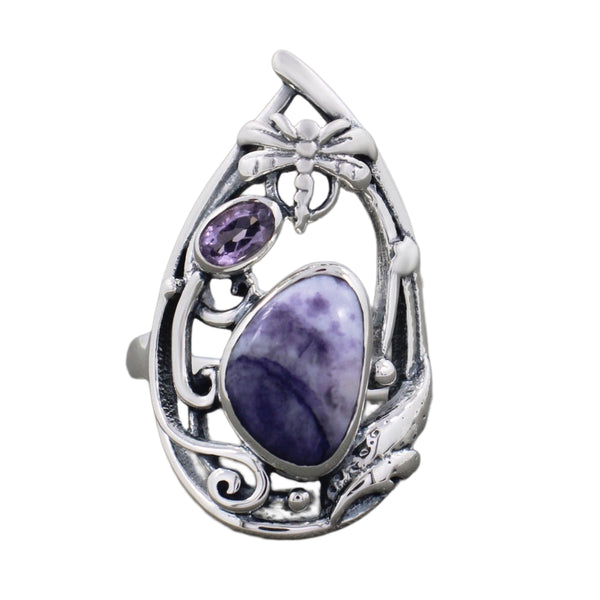 AMETHYST,MERADO OPAL RING