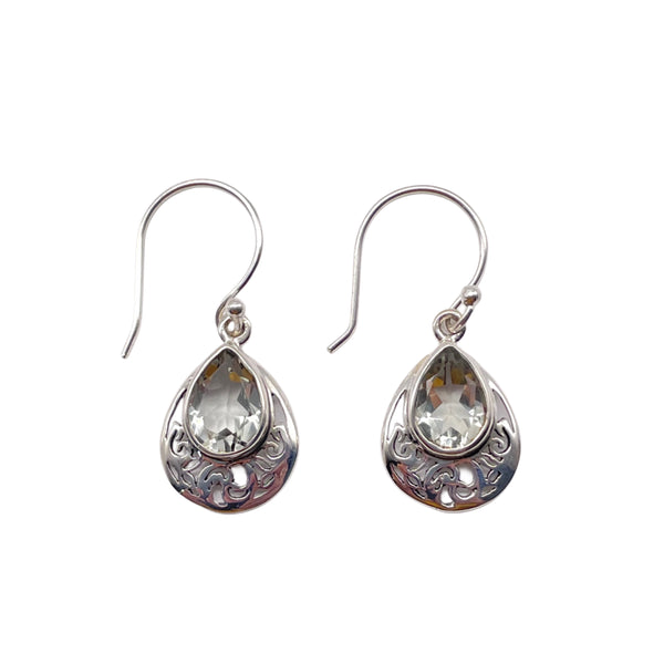 Green Amethyst Earrings