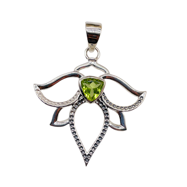 Peridot Lotus Pendant