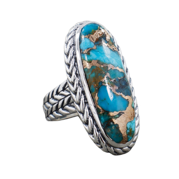 Blue Copper Turquoise Ring