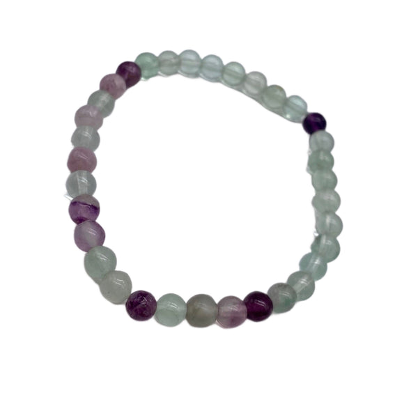 Fluorite 6mm stretchable bracelet