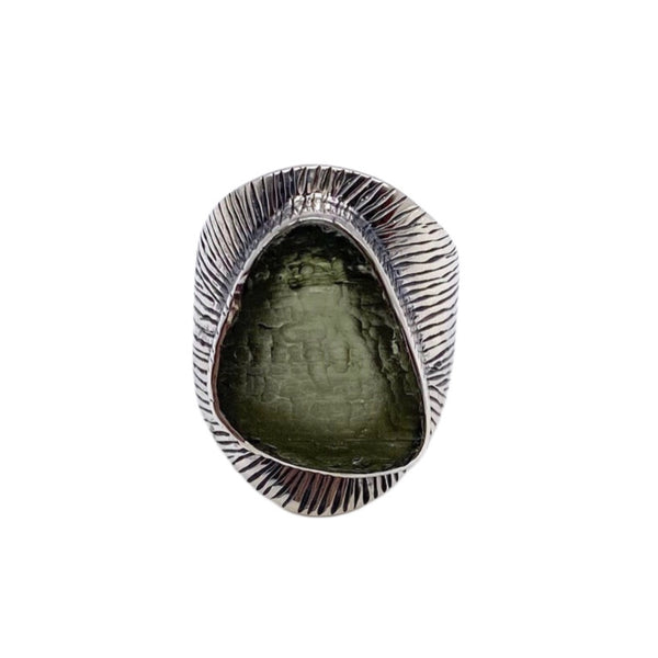 MOLDAVITE RING