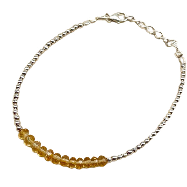 Citrine beaded bracelet