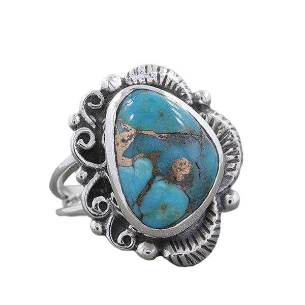 BLUE COPPER TURQUOISE RING