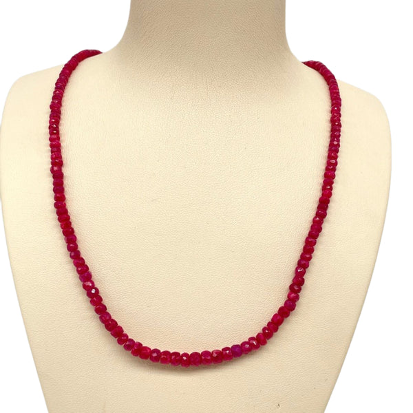 Ruby beaded necklace