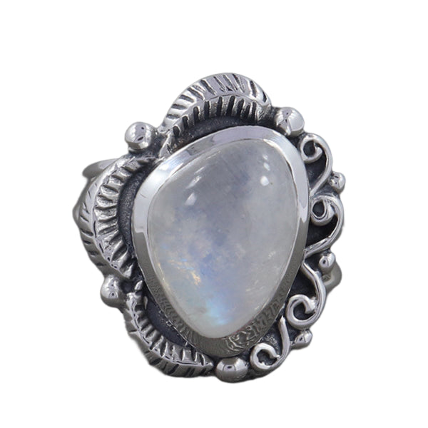 Rainbow Moonstone Ring