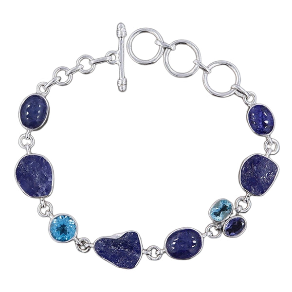 TANZANITE with blue topaz BRACELET